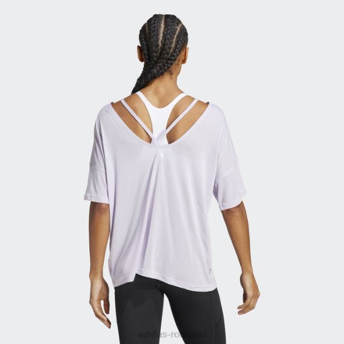 Adidas tricou supradimensionat silver dawn yoga studio adidas femei zori argintii 2JBN9183
