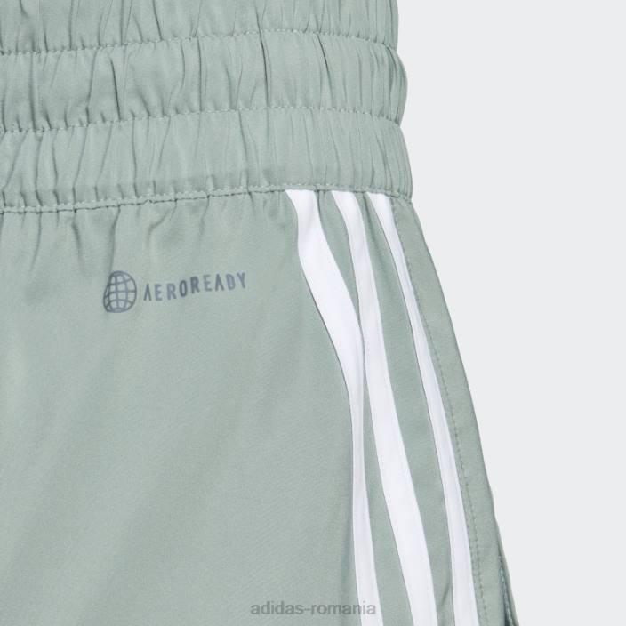 Adidas verde argintiu trainicons pantaloni țesuți cu 3 dungi femei verde argintiu/alb 2JBN9688