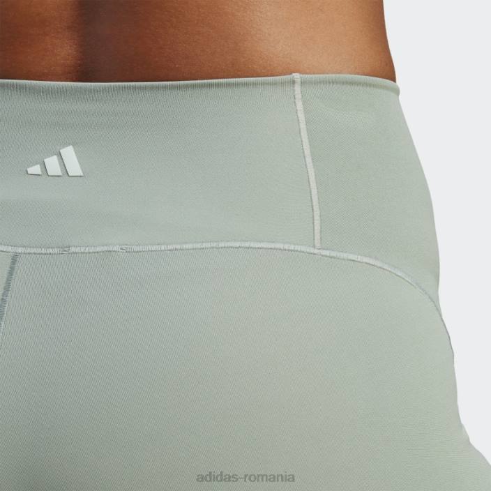 Adidas verde argintiu yoga studio lux 7/8 jambiere adidas femei verde argintiu 2JBN9177