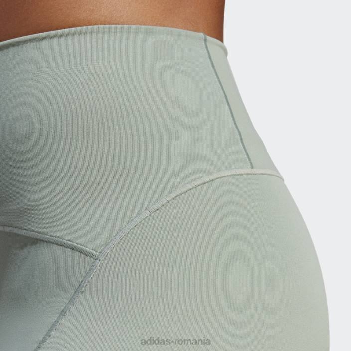 Adidas verde argintiu yoga studio lux 7/8 jambiere adidas femei verde argintiu 2JBN9177