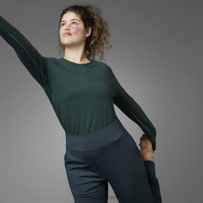 Adidas verde echilibru autentic pantaloni yoga moda femei verde 2JBN10599