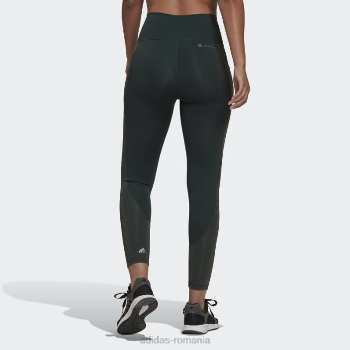 Adidas verde optime training leggings strălucitori pe toată lungimea femei verde 2JBN10739