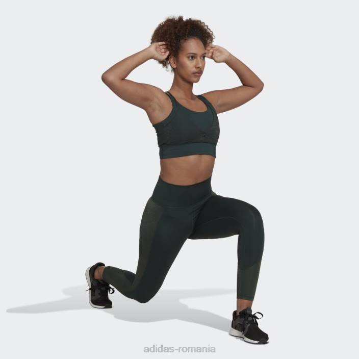 Adidas verde optime training leggings strălucitori pe toată lungimea femei verde 2JBN10739