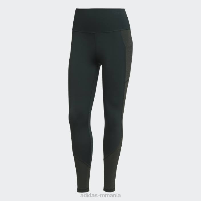 Adidas verde optime training leggings strălucitori pe toată lungimea femei verde 2JBN10739