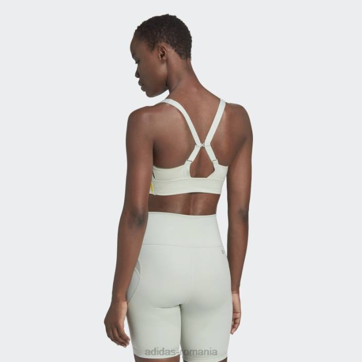 Adidas verde powerimpact luxe antrenament sutien mediu hiit adidas femei verde galben 2JBN17565
