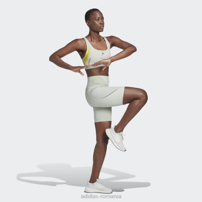 Adidas verde powerimpact luxe antrenament sutien mediu hiit adidas femei verde galben 2JBN17565