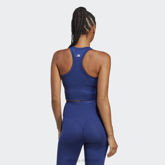 Adidas victorie albastru sport club crop grafic maiou moda femei albastru victorie 2JBN2343