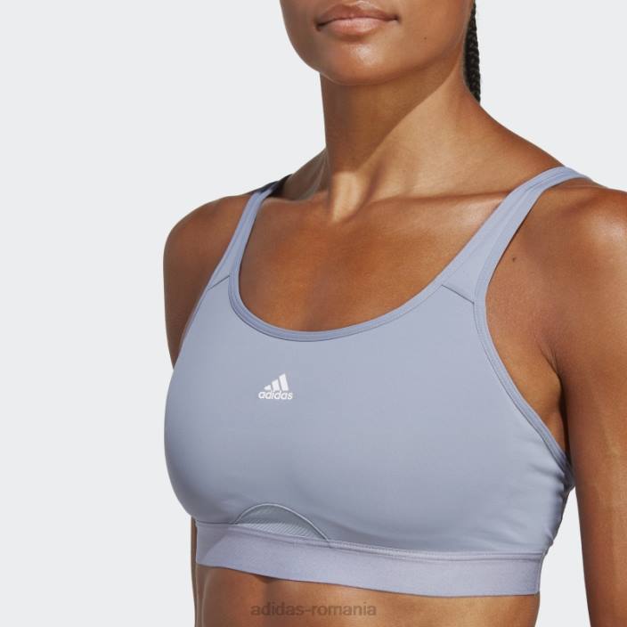 Adidas violet argintiu tlrd muta antrenament sutien de sustinere inalta fierbinte femei violet argintiu 2JBN16490