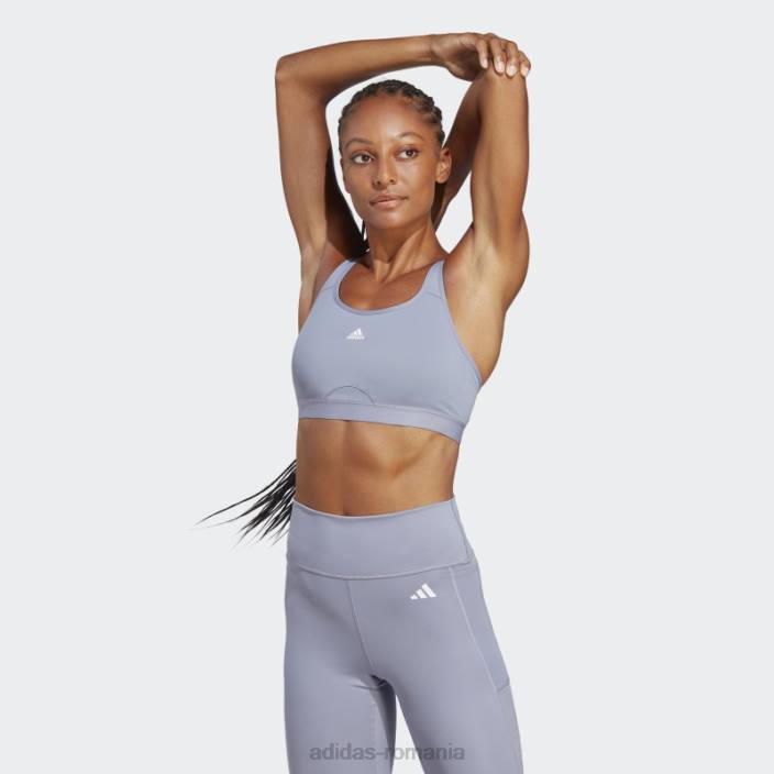 Adidas violet argintiu tlrd mutare antrenament sutien inalt de sustinere femei violet argintiu 2JBN10155