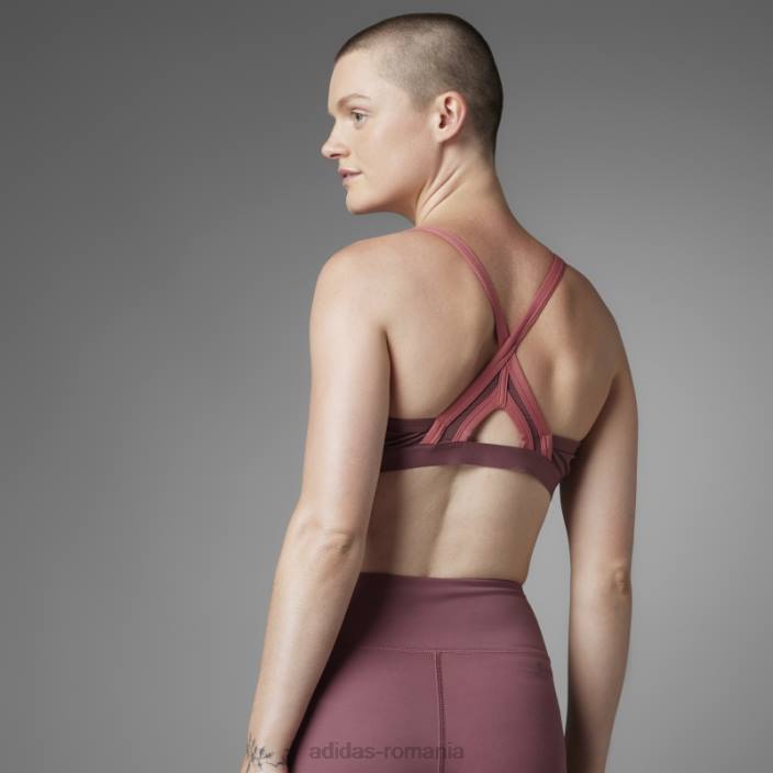 Adidas visiniu echilibru autentic yoga sutien de sustinere usoara fierbinte femei Burgundia 2JBN10372