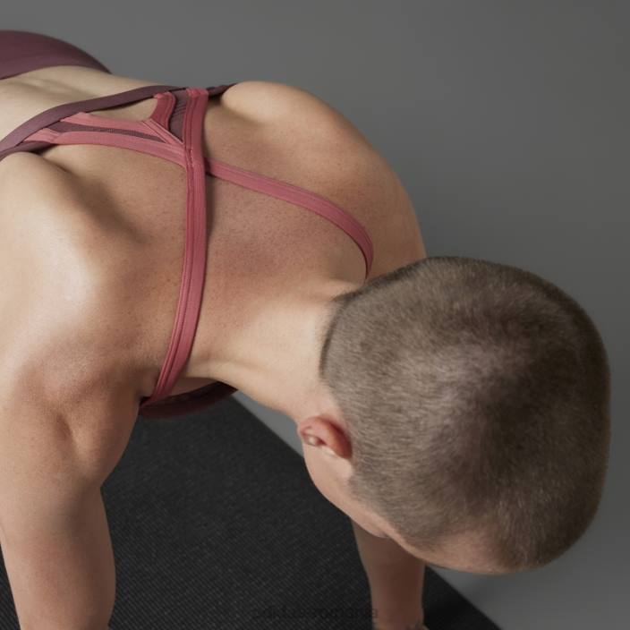 Adidas visiniu echilibru autentic yoga sutien de sustinere usoara fierbinte femei Burgundia 2JBN10372