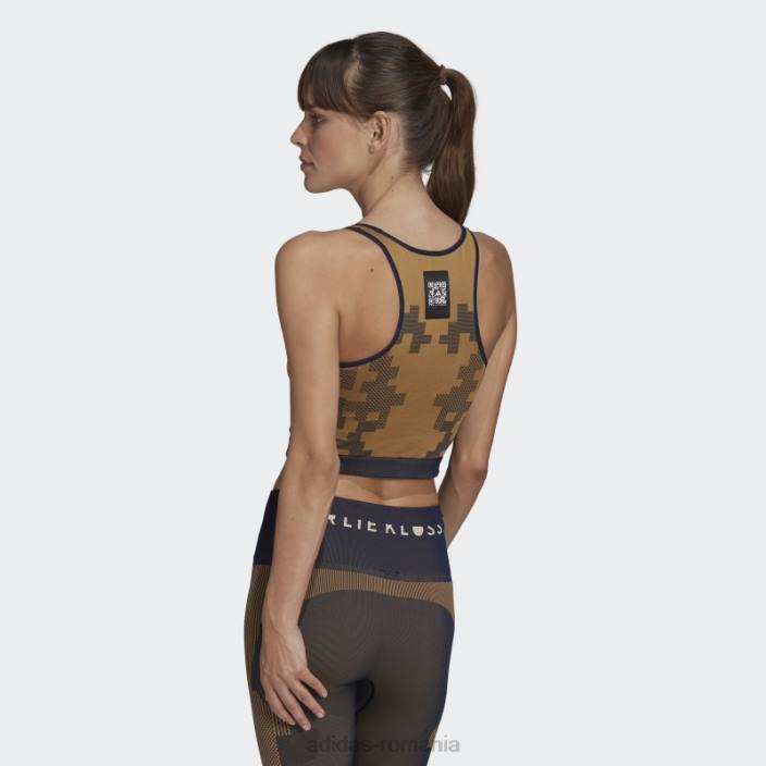 Adidas x karlie kloss tricot fără sudură stratificată top mesa femei mesa/night indigo 2JBN10501