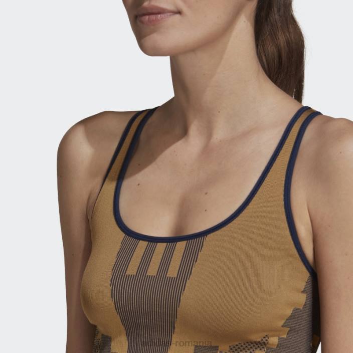 Adidas x karlie kloss tricot fără sudură stratificată top mesa femei mesa/night indigo 2JBN10501