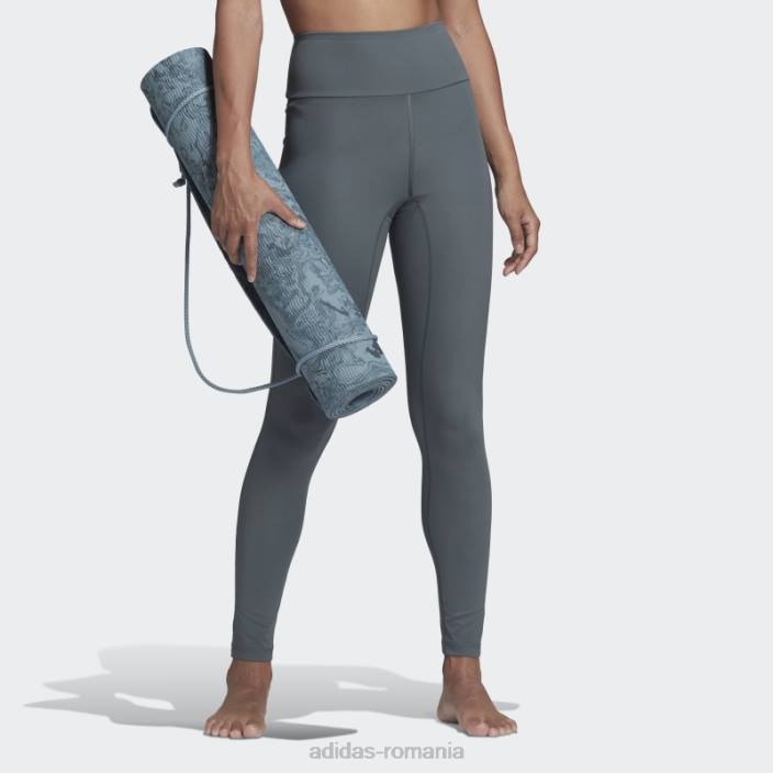 Adidas yoga essentials jambiere cu talie înaltă oxid albastru femei oxid albastru 2JBN17546