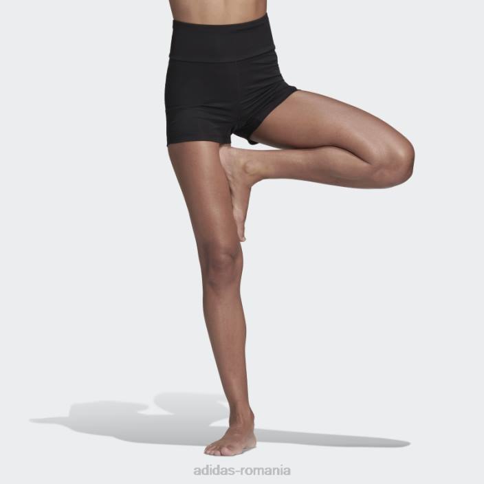 Adidas yoga essentials jambiere scurte cu talie înaltă neagră femei negru 2JBN2323