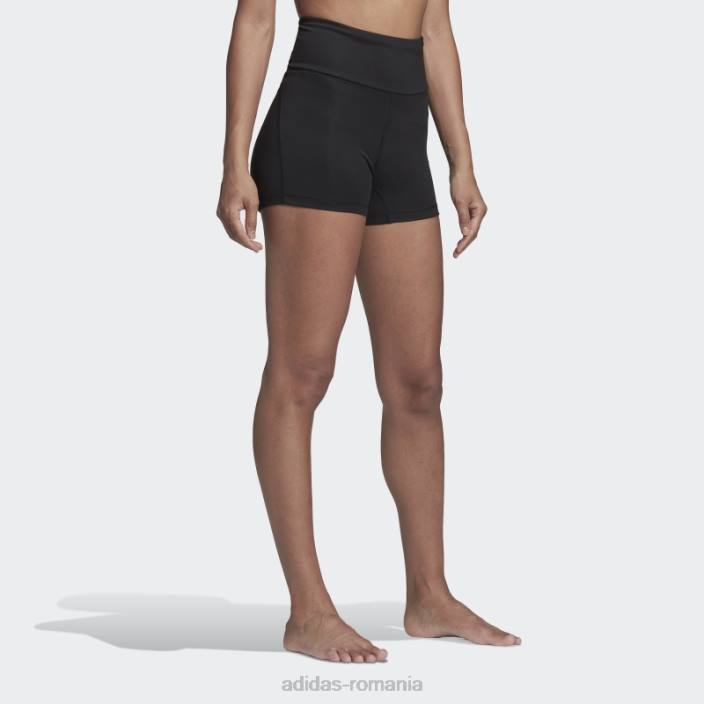 Adidas yoga essentials jambiere scurte cu talie înaltă neagră femei negru 2JBN2323