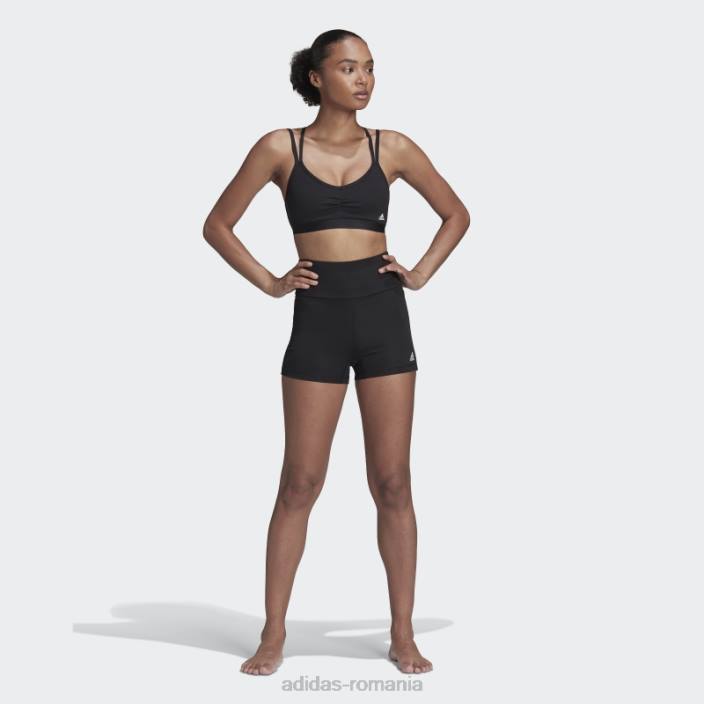 Adidas yoga essentials jambiere scurte cu talie înaltă neagră femei negru 2JBN2323