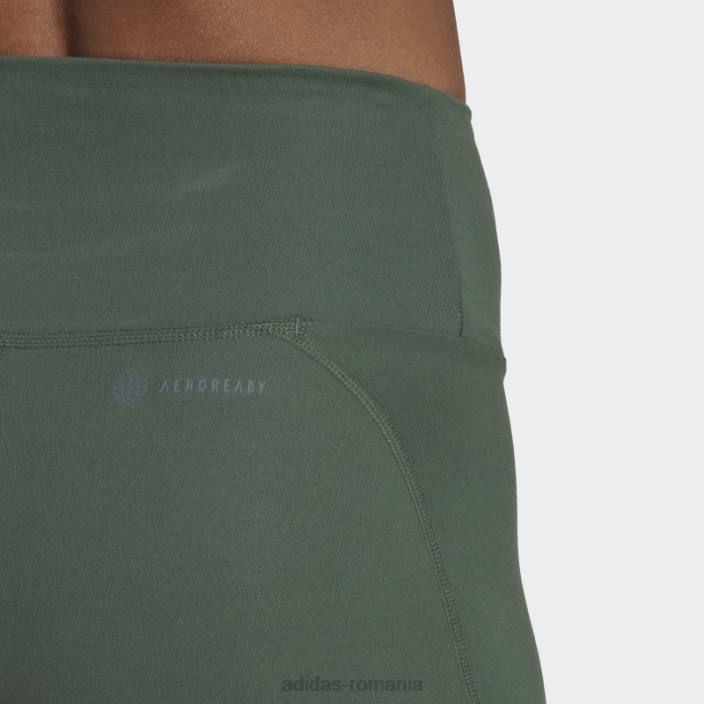 Adidas yoga essentials jambiere scurte cu talie înaltă oxid verde adidas femei oxid verde 2JBN10494