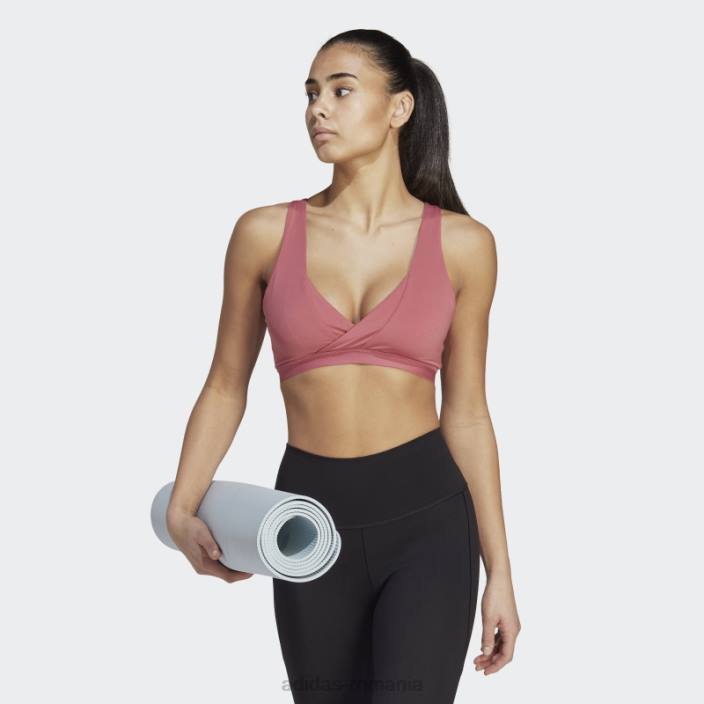 Adidas yoga essentials studio sutien de alăptare cu susținere luminoasă roz femei roz 2JBN9386