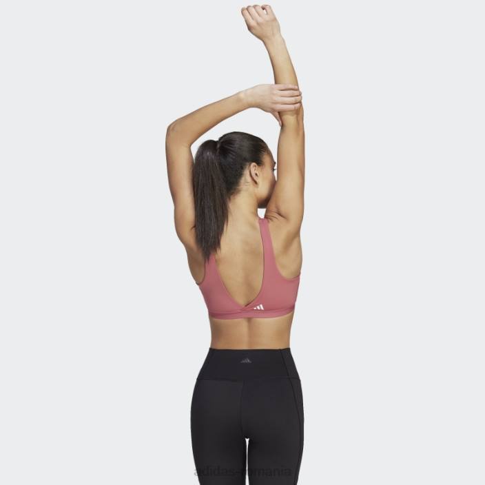 Adidas yoga essentials studio sutien de alăptare cu susținere luminoasă roz femei roz 2JBN9386