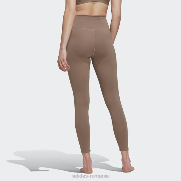 Adidas yoga luxe studio 7/8 jambiere maro cretos moda femei maro cretos 2JBN3237