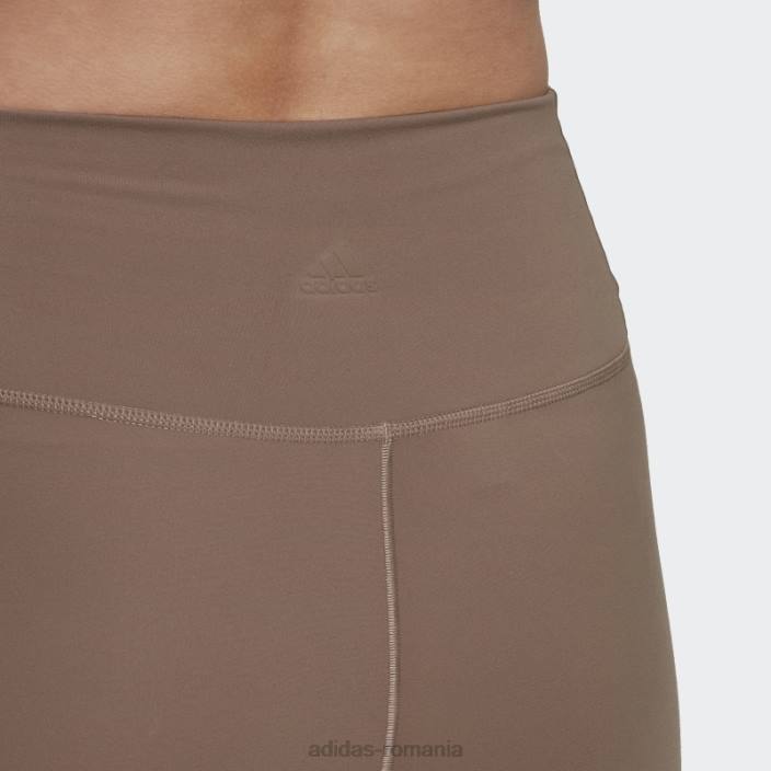 Adidas yoga luxe studio 7/8 jambiere maro cretos moda femei maro cretos 2JBN3237