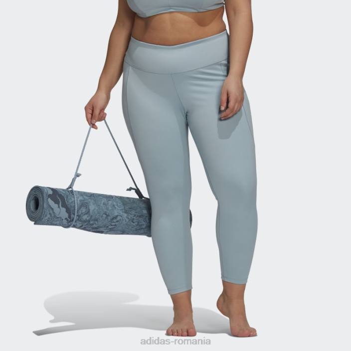 Adidas yoga studio 7/8 jambiere (plus marime) fashion gri femei gri 2JBN10504
