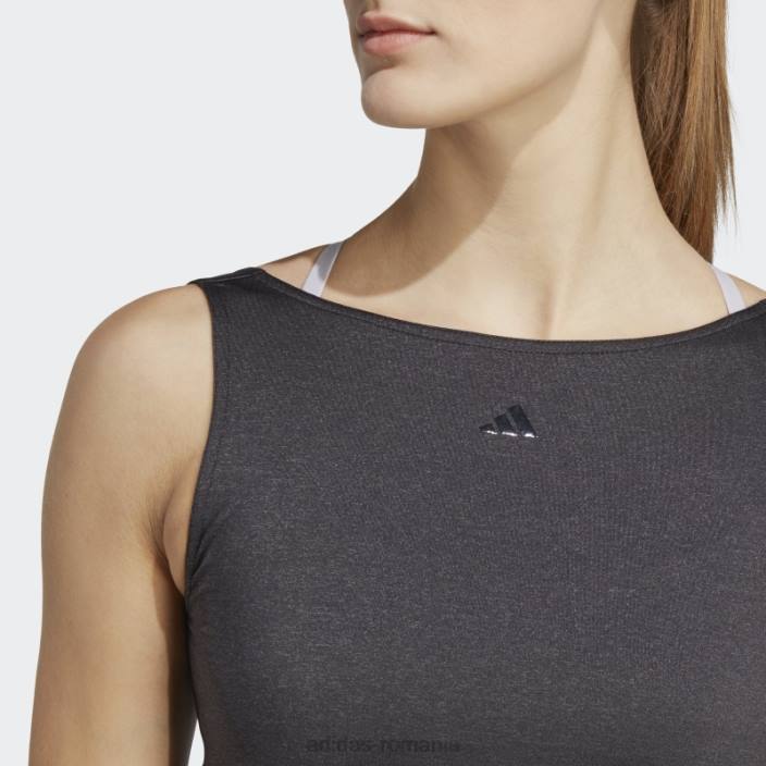 Adidas yoga studio crop tank top negru femei negru 2JBN2396