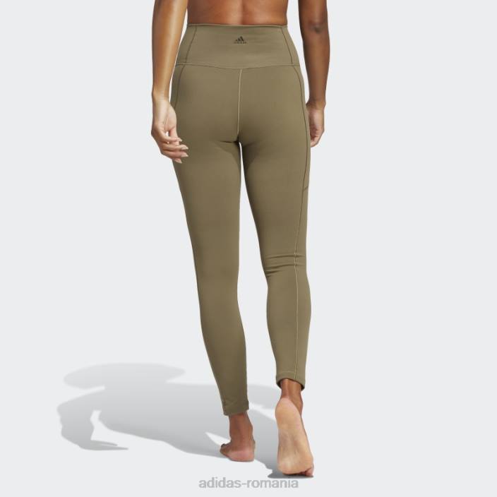 Adidas yoga studio jambiere 7/8 olive femei măsline 2JBN9184