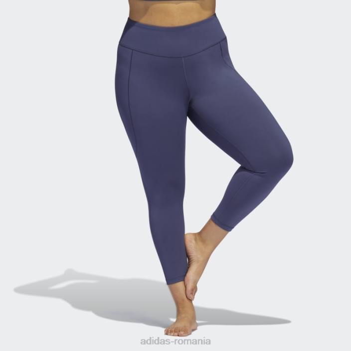 Adidas yoga studio jambiere 7/8 (plus marime) bleumarin fierbinte femei marina 2JBN3236