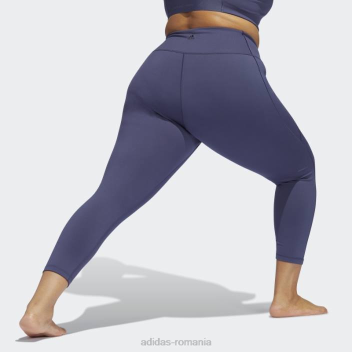 Adidas yoga studio jambiere 7/8 (plus marime) bleumarin fierbinte femei marina 2JBN3236