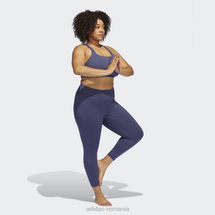 Adidas yoga studio jambiere 7/8 (plus marime) bleumarin fierbinte femei marina 2JBN3236