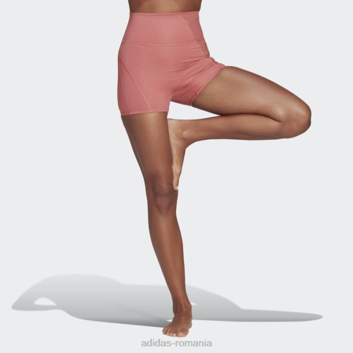 Adidas yoga studio lux fire jambiere scurte cu talie super-înaltă roșii adidas femei roșu 2JBN10734