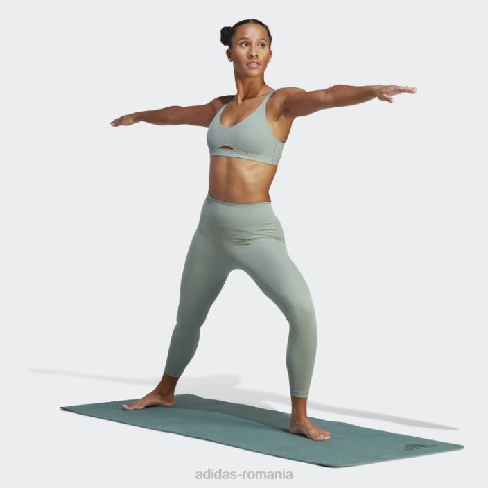 Adidas yoga studio luxe sutien de susținere a luminii verde argintiu femei verde argintiu 2JBN16897