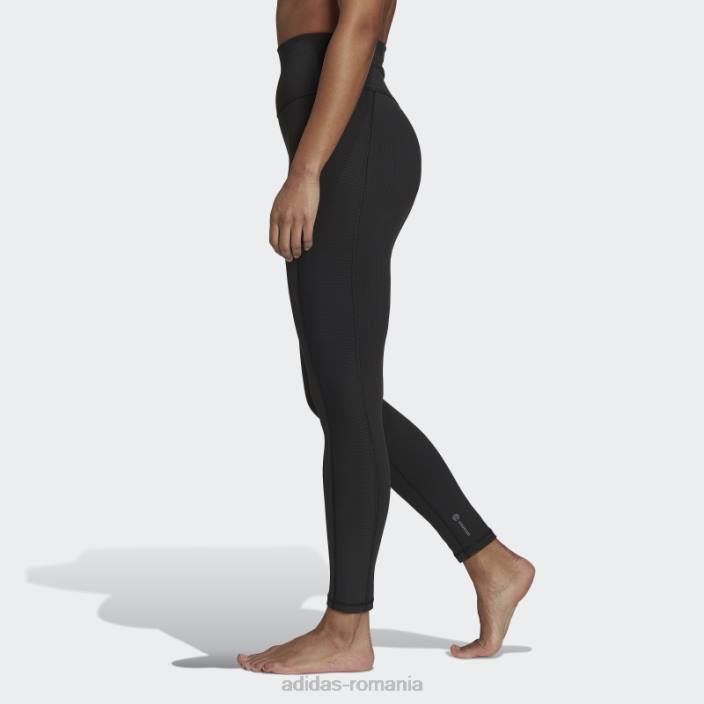 Adidas yoga studio luxe wind jambiere negri cu talie super-înaltă femei negru 2JBN10814