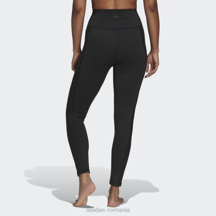 Adidas yoga studio luxe wind jambiere negri cu talie super-înaltă femei negru 2JBN10814