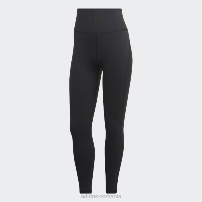 Adidas yoga studio luxe wind jambiere negri cu talie super-înaltă femei negru 2JBN10814