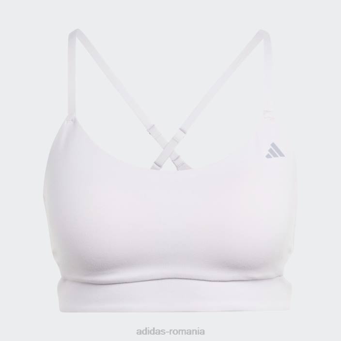 Adidas yoga studio sutien cu paragate cu susținere în lumină argintiu adidas femei zori argintii/violet argintiu 2JBN9300