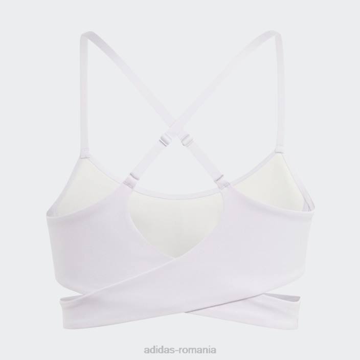 Adidas yoga studio sutien cu paragate cu susținere în lumină argintiu adidas femei zori argintii/violet argintiu 2JBN9300