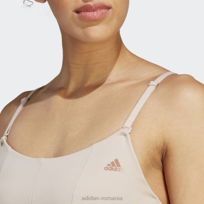 Adidas yoga studio sutien cu susținere luminoasă taupe femei taupe/argilă 2JBN9721