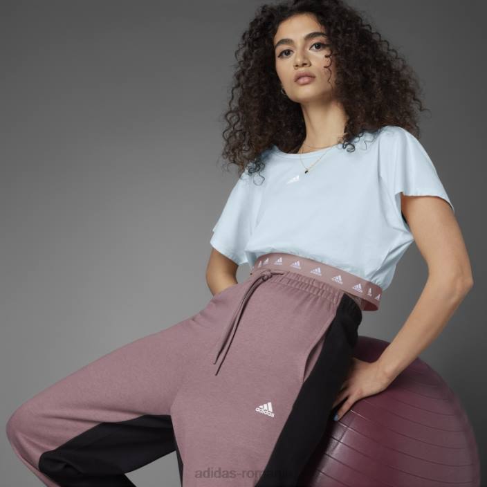 Adidas Tricou de bumbac decupat hyperglam albastru adidas femei albastru/violet/alb 2JBN3006