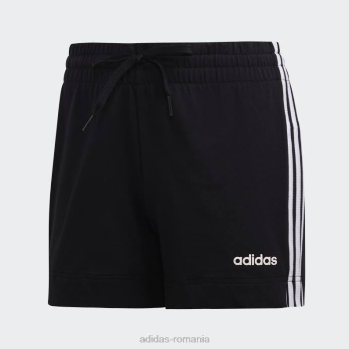 Adidas esențiale pantaloni scurți 3 dungi negru fashion femei alb negru 2JBN3121