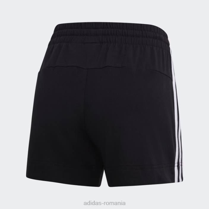 Adidas esențiale pantaloni scurți 3 dungi negru fashion femei alb negru 2JBN3121