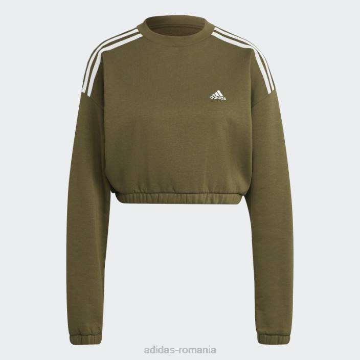Adidas hanorac hyperglam crop crew olive adidas femei măsline 2JBN2958