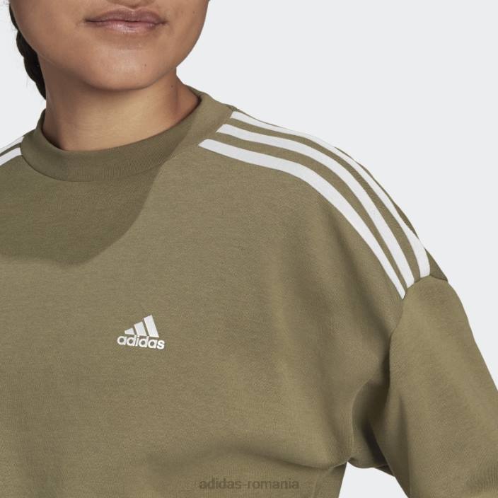 Adidas hanorac hyperglam crop crew olive adidas femei măsline 2JBN2958
