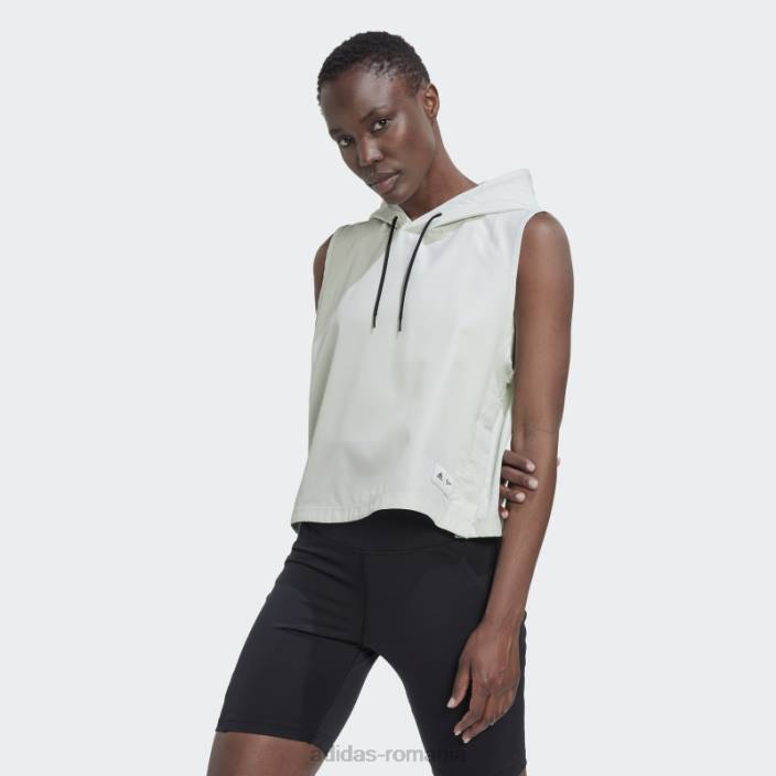 Adidas parley alerga pentru oceane top cu glugă moda verde femei verde 2JBN2846