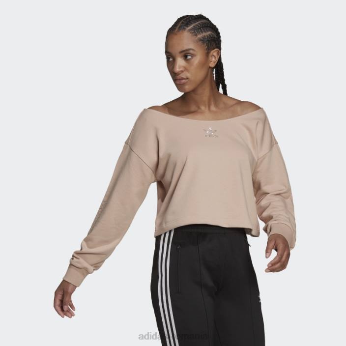 Adidas 2000 de lux slouchy crew hanorac ash pearl femei perlă de frasin 2JBN3126