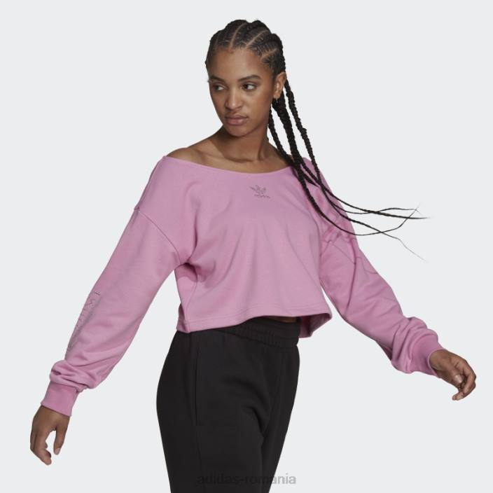 Adidas 2000 lux hanorac slouchy crew orhidee la modă femei orhidee 2JBN3229
