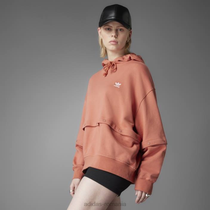Adidas Hanorac adidas original, cu butoane rapide, pământ femei Pământ 2JBN10512