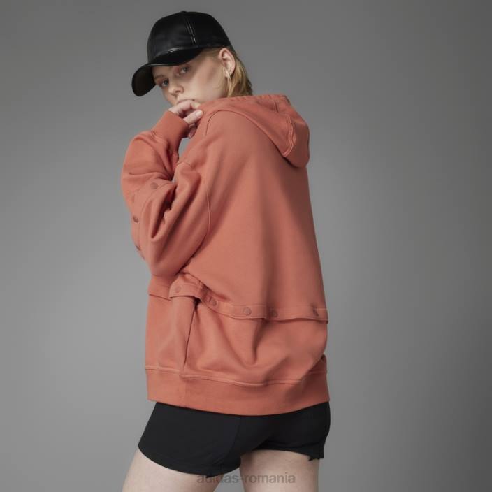 Adidas Hanorac adidas original, cu butoane rapide, pământ femei Pământ 2JBN10512